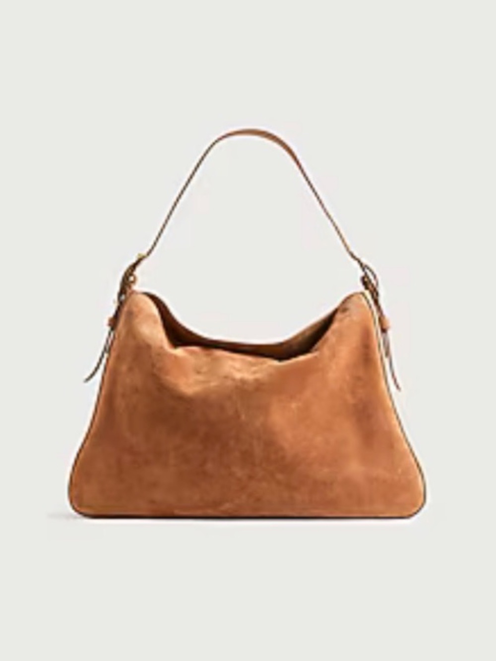 J. Crew Berkley Shoulder Bag in Suede Blonde Espeesso